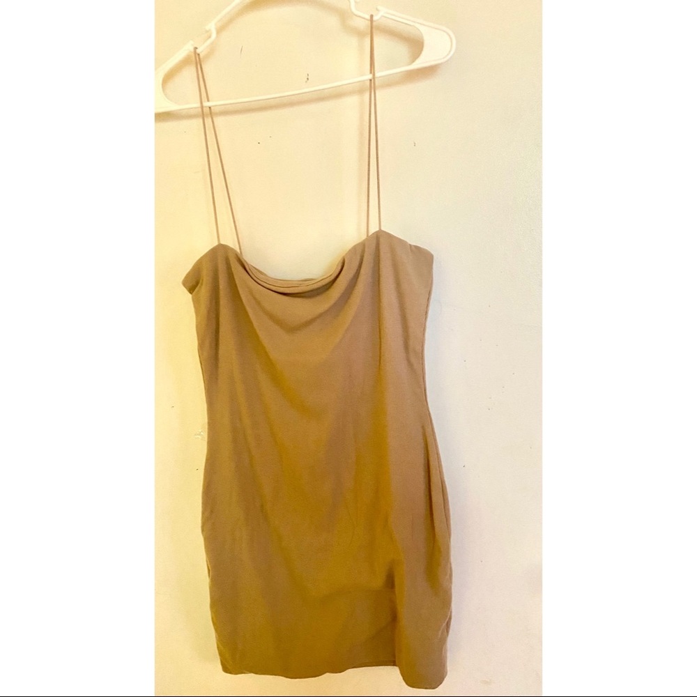 Beige mini dress
